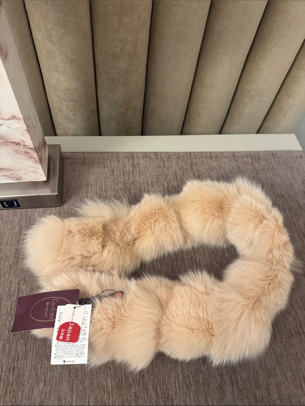 Japanese fox fur scarf clip on. NWT - Picture 1 of 12